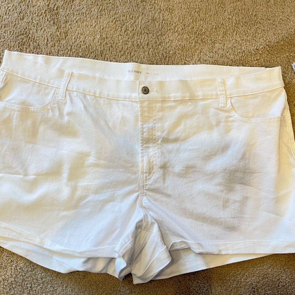 Old navy white denim shorts plus size 26 new with tags